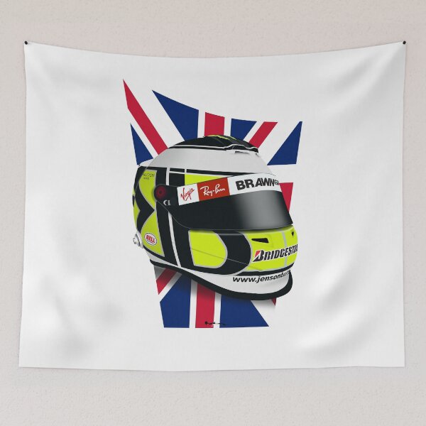Item preview, Jenson Button 2009 - Helmet flag NO TEXT designed and sold by JageOwen.
