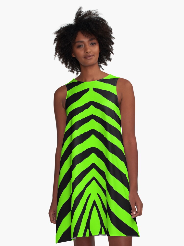 black and neon dress