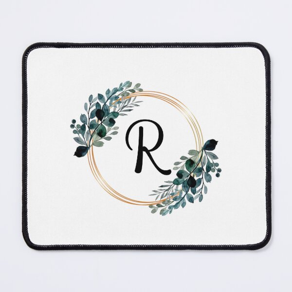 Item preview, Monogram Letter R | Laurels with Gold Borders designed and sold by JustSeasons.