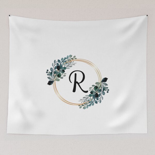 Item preview, Monogram Letter R | Laurels with Gold Borders designed and sold by JustSeasons.