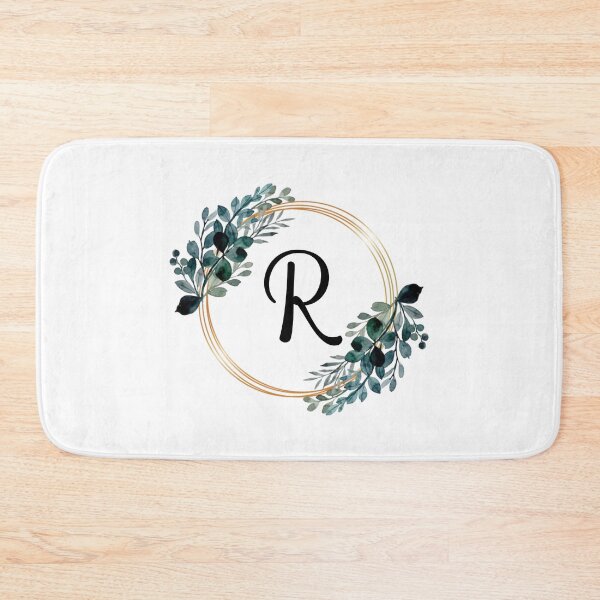 Item preview, Monogram Letter R | Laurels with Gold Borders designed and sold by JustSeasons.