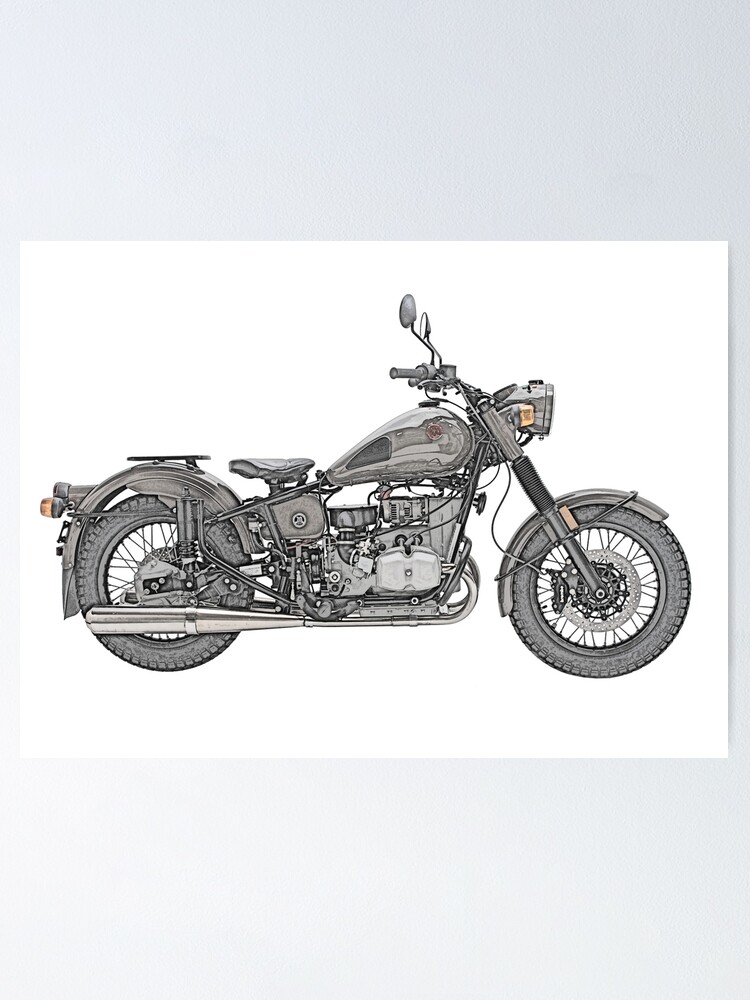 Ural Motorrad Poster Von Surgedesigns Redbubble