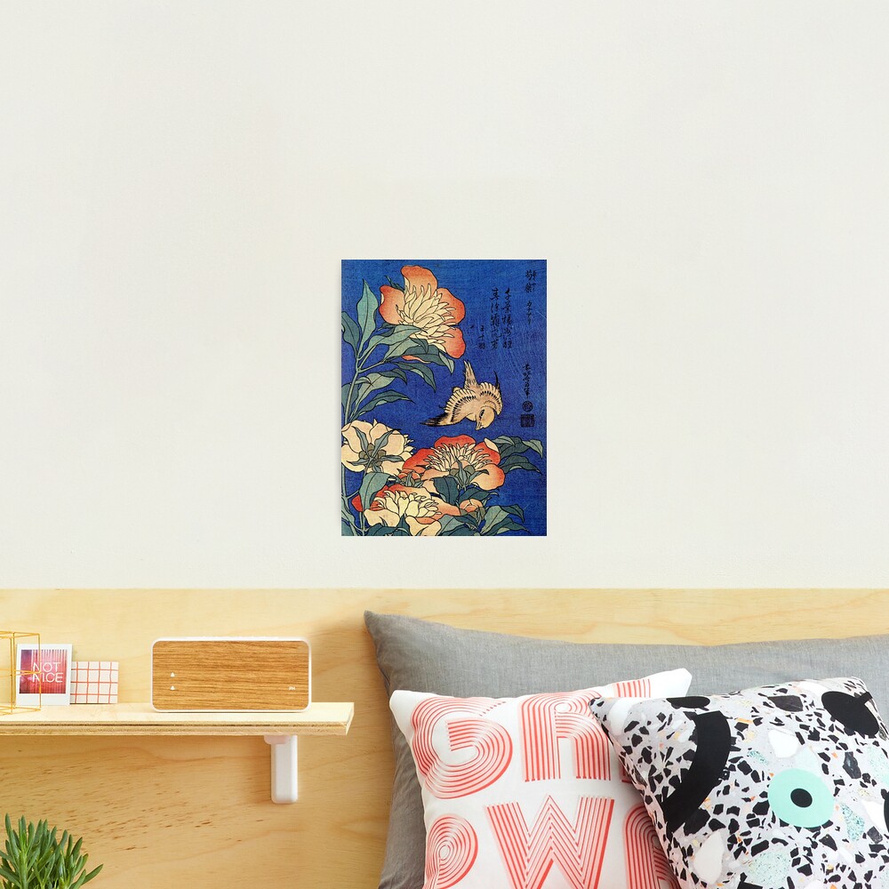 'Flowers' by Katsushika Hokusai (Reproduction) Photographic Print