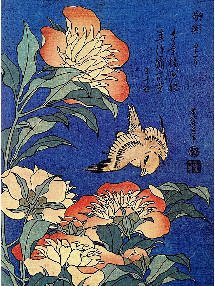 'Flowers' by Katsushika Hokusai (Reproduction) by RozAbellera