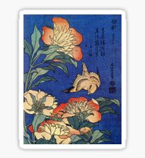 'Flowers' von Katsushika Hokusai (Reproduktion) Sticker