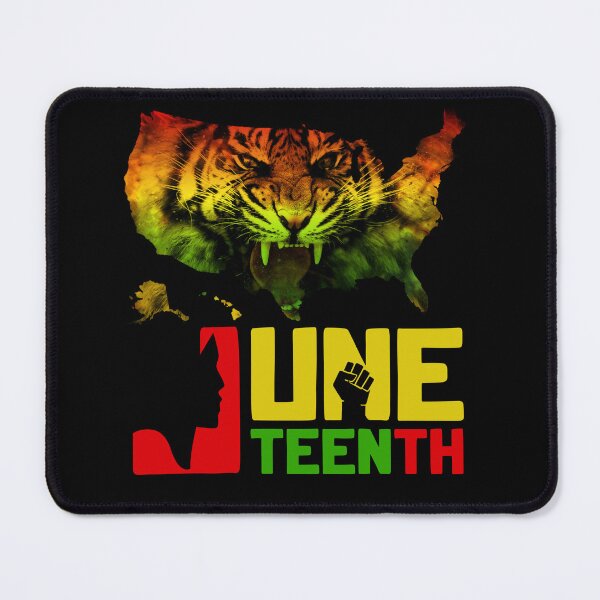Item preview, Tiger Juneteenth Cool Black History African America Flag Tee designed and sold by Bjar Hani.