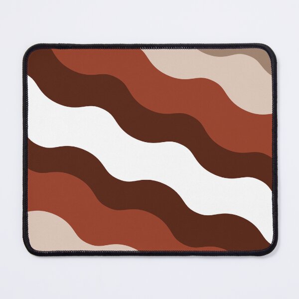 Item preview,  Abstract waves in retro beige, brown and maroon color designed and sold by Abbara.