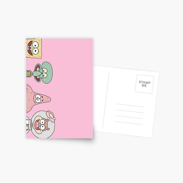 Spongebob and Friends Design Postcard