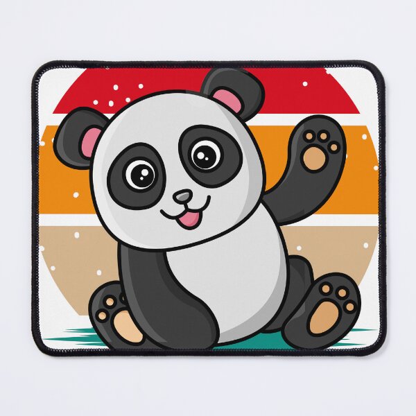 Item preview, Panda Waving Retro Vintage Sunset  designed and sold by paulosbpires.