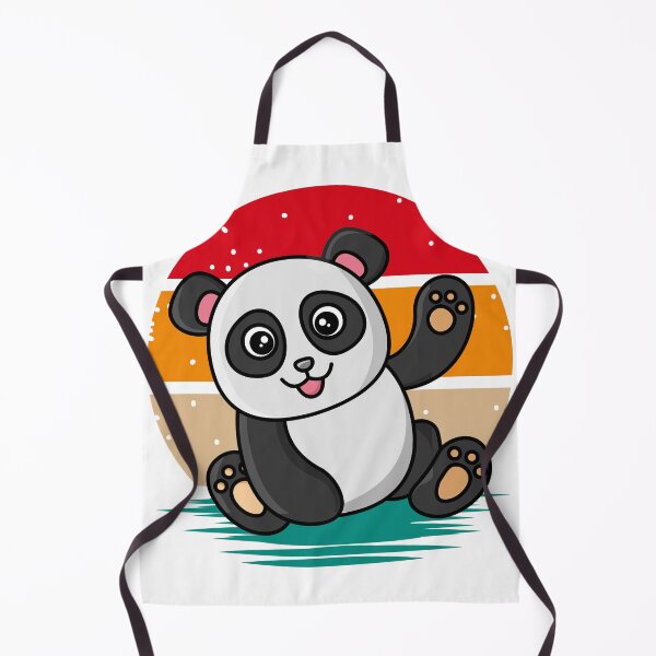 Item preview, Panda Waving Retro Vintage Sunset  designed and sold by paulosbpires.
