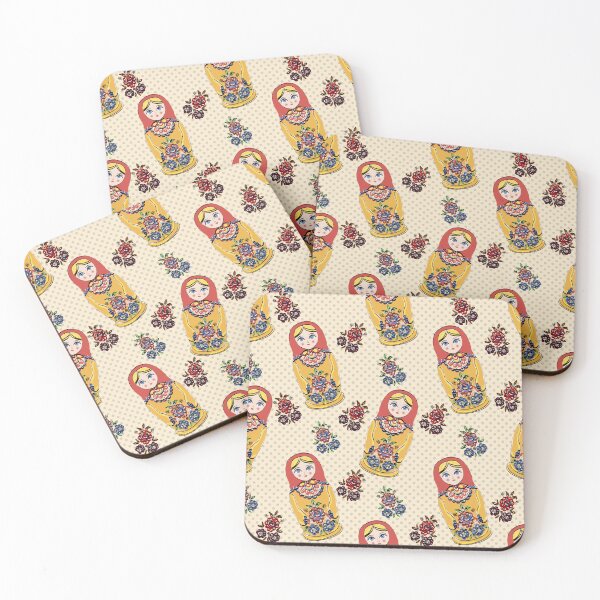 Item preview, Matryoshka Doll Pattern - Russian Babushka Dolls designed and sold by TeeBeesDesign.