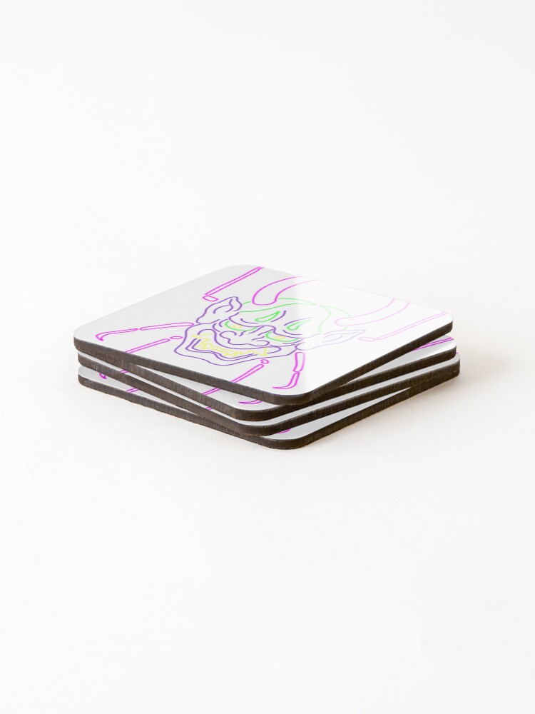 Thumbnail 4 of 5, Coasters (Set of 4), polyphia devils Merch polyphia devils designed and sold by AmyOBryan.