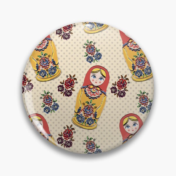 Item preview, Matryoshka Doll Pattern - Russian Babushka Dolls designed and sold by TeeBeesDesign.
