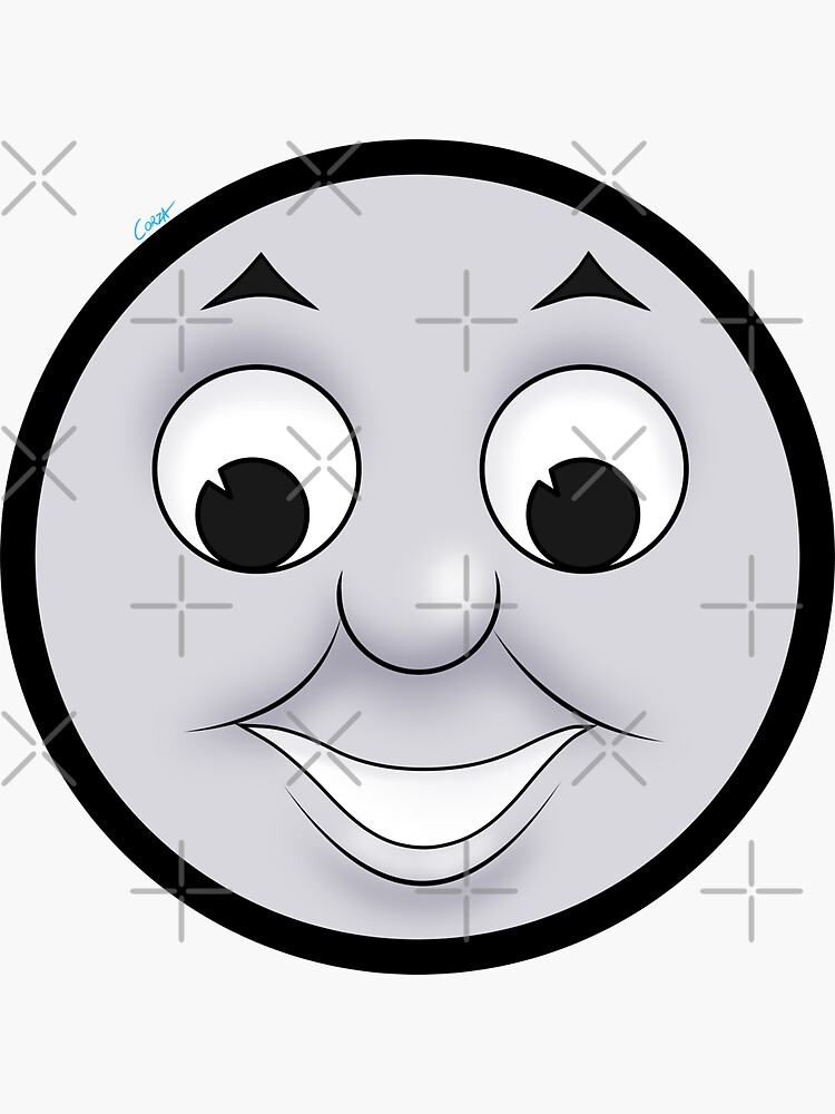 Thomas Train Stickers Redbubble - s c ruffey sad face roblox