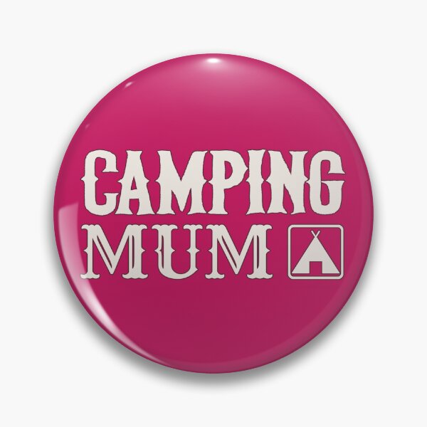 Item preview, Black Outline Camping Mum Fun Camping Design designed and sold by TrulyEpoque.