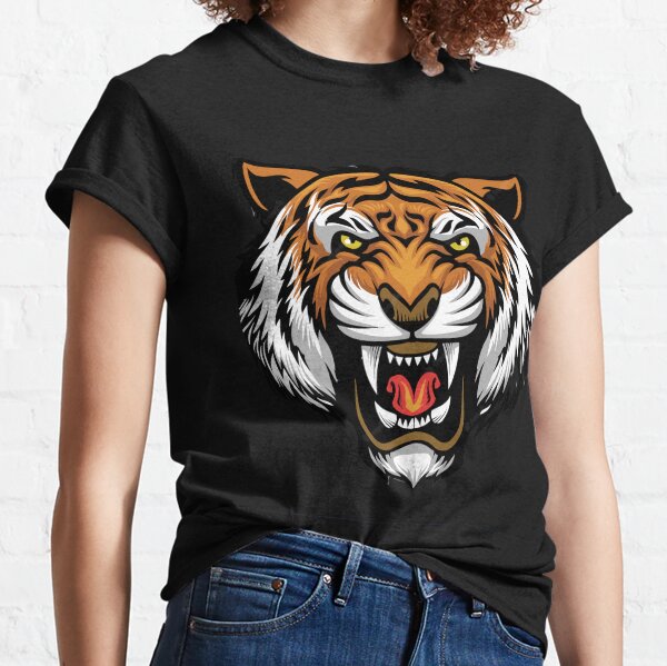 Tiger Fierce Face Glow' Men's T-Shirt