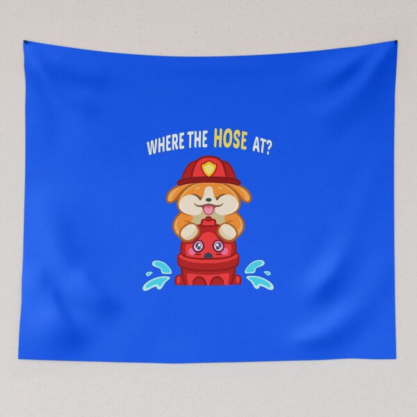 Item preview, Where the HOSE at - Cute Firefighter Dog Pun designed and sold by Chonkitty.