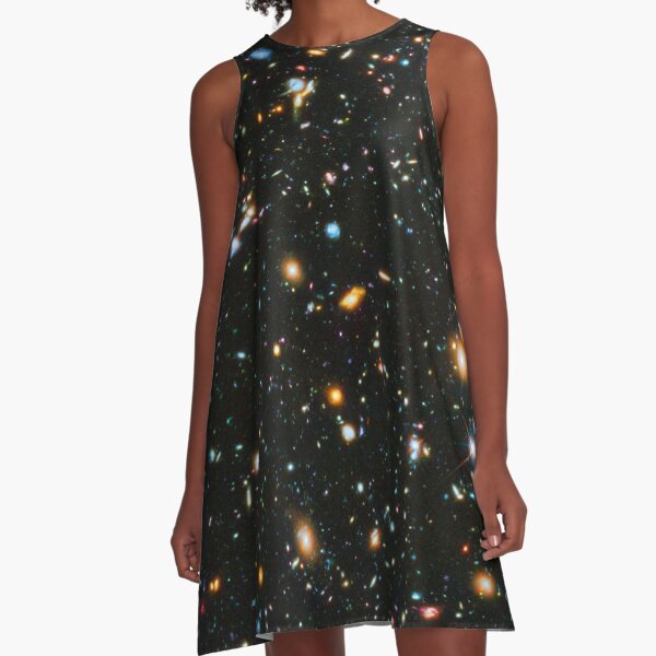 Hubble Extreme Deep Field Landschaft A-Linien Kleid