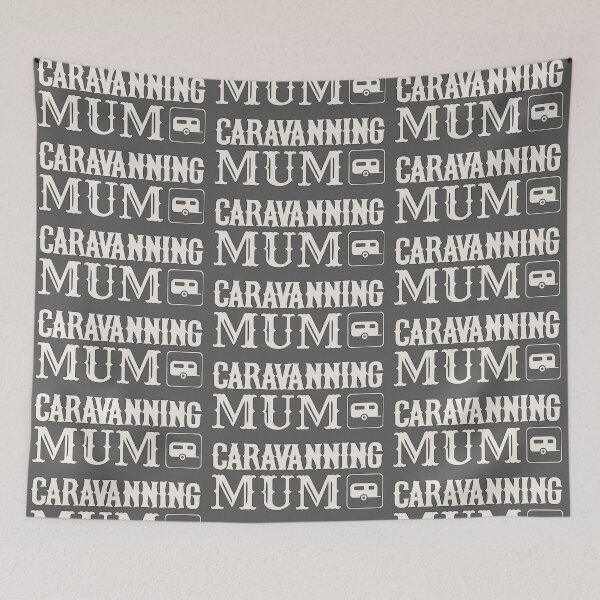 Item preview, Dark Outline Caravanning Mum Fun Camping Design designed and sold by TrulyEpoque.