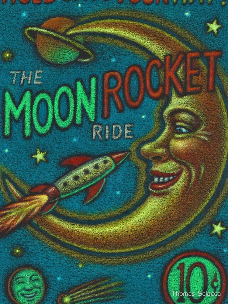 Thumbnail 4 of 4, iPhone Case, Moon Rocket Ride designed and sold by ThomasSciacca.