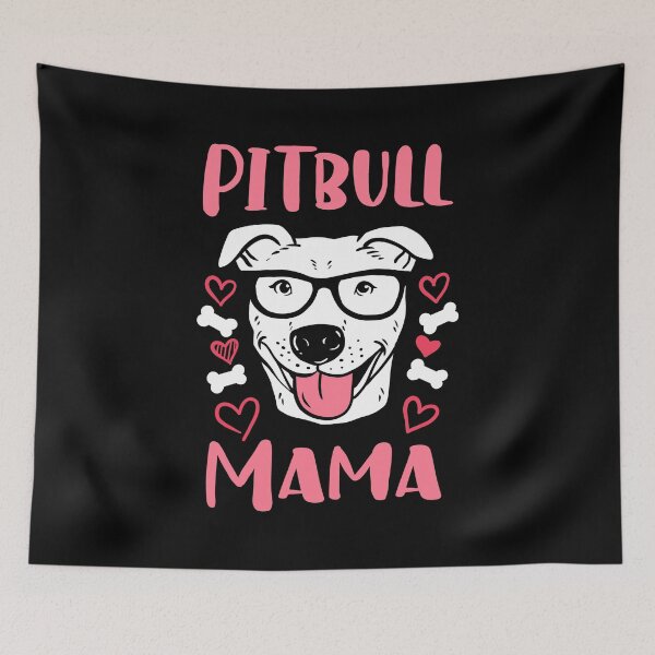 Artikelvorschau, Pitbull Mama Cute Dog Lover Fur Mom Muttertag entworfen und verkauft von haselshirt.