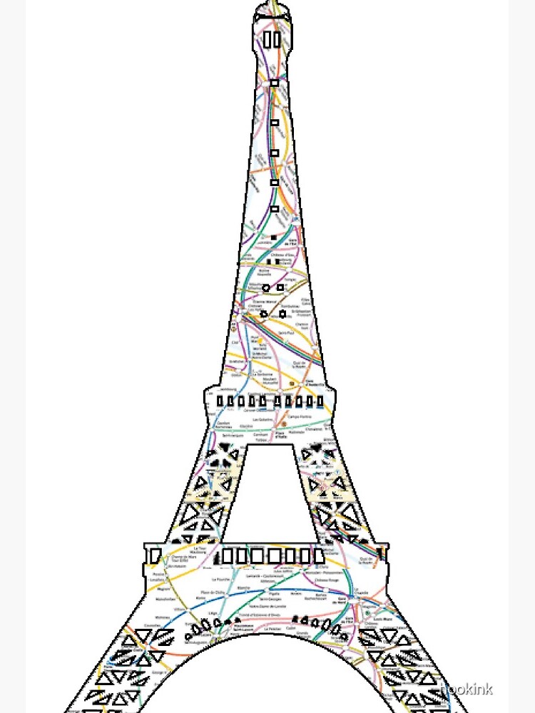 Eiffel Tower Paris France The Curve Subway Paris Art Board Print By Hookink Redbubble