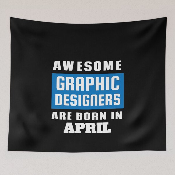 Aperçu de l'œuvre Des graphistes géniaux sont nés en avril - Anniversaire créée et vendue par Superhero Gear.