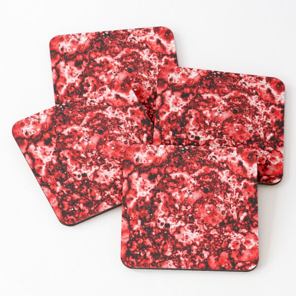 Item preview, red acrylic style water marble effect designed and sold by trickydee.