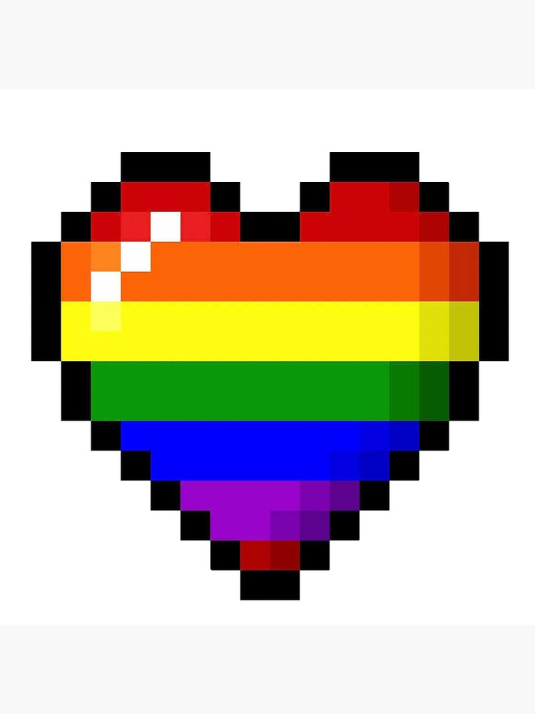 Pixel Art Rainbow Gay Pride Heart 8bit Tote Bag By Spacegays Redbubble