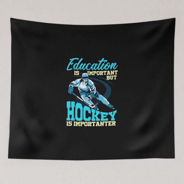 Item preview, El hockey divertido es más importante que el estudiante de educación Pegatina designed and sold by heajosephgi3.