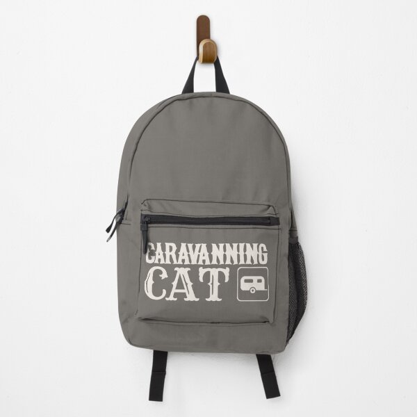 Item preview, Caravanning Cat Fun Camping White Text Design designed and sold by TrulyEpoque.