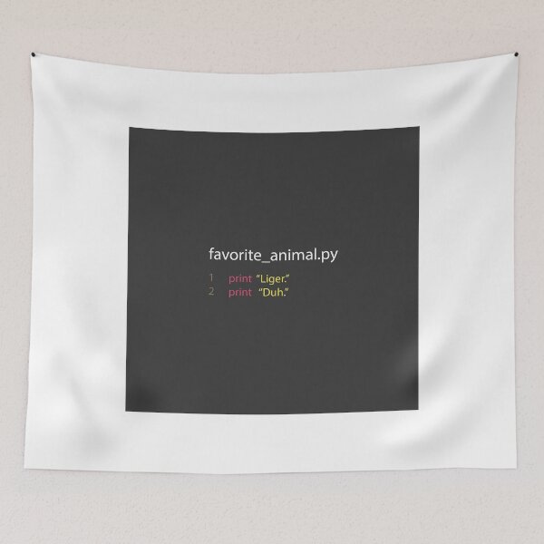Item preview, Favorite_Animal_Liger.py COLOR TEXT Throw Pillow designed and sold by DavidHapper.