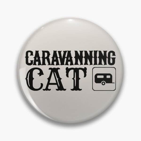 Item preview, Caravanning Cat Fun Camping Black Text Design designed and sold by TrulyEpoque.