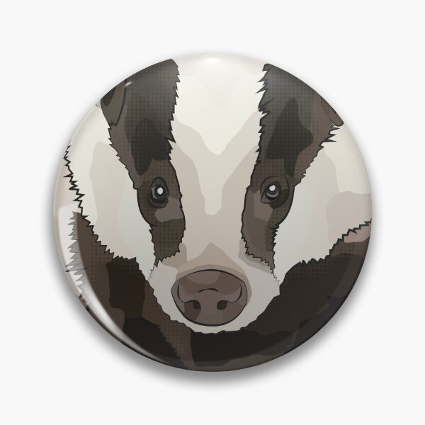 Item preview, Badger on Green Leaf Background designed and sold by BeeFoxTree.