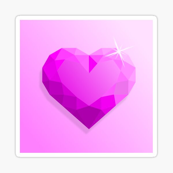 Crystal heart Sticker