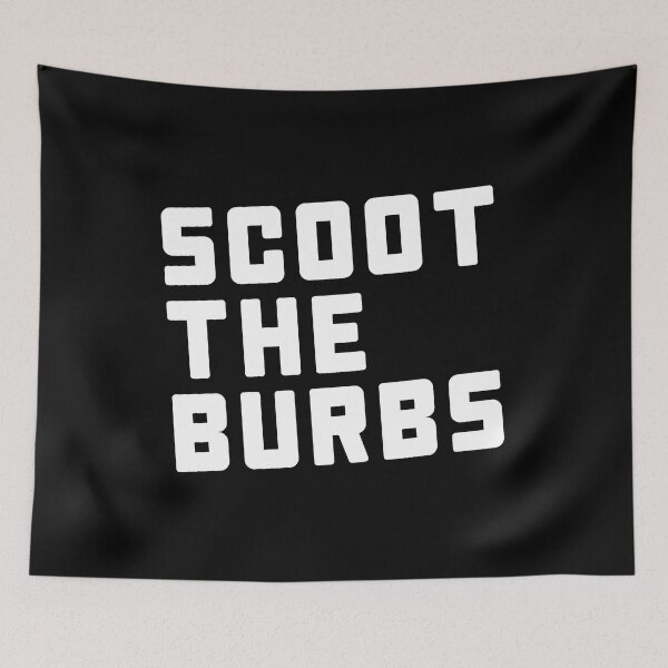 Item preview, SCOOT THE BURBS Sticker designed and sold by DavidHapper.