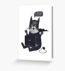 Geek Cat Greeting Card