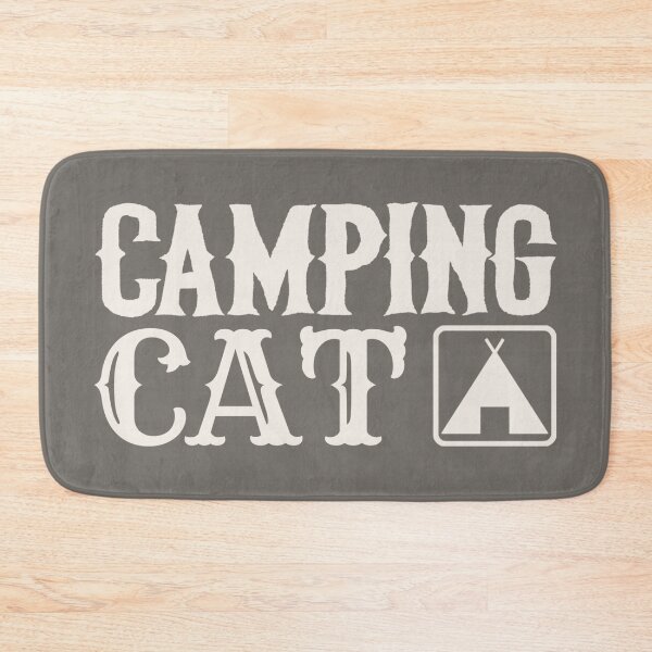 Item preview, Camping Cat Fun Camping White Text Design designed and sold by TrulyEpoque.