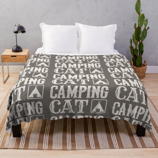 Item preview, Camping Cat Fun Camping White Text Design designed and sold by TrulyEpoque.
