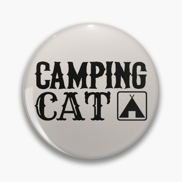 Item preview, Camping Cat Fun Camping Black Text Design designed and sold by TrulyEpoque.