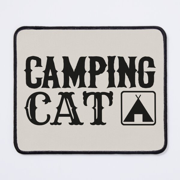 Item preview, Camping Cat Fun Camping Black Text Design designed and sold by TrulyEpoque.