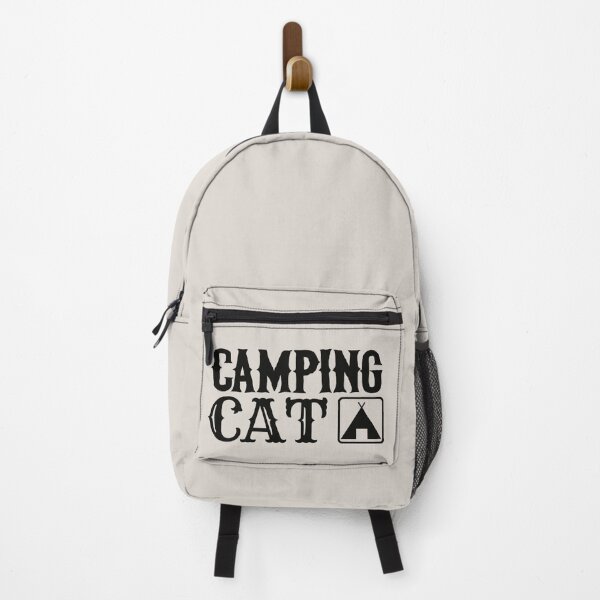 Item preview, Camping Cat Fun Camping Black Text Design designed and sold by TrulyEpoque.