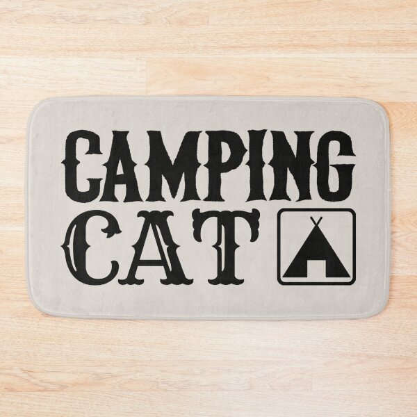 Item preview, Camping Cat Fun Camping Black Text Design designed and sold by TrulyEpoque.