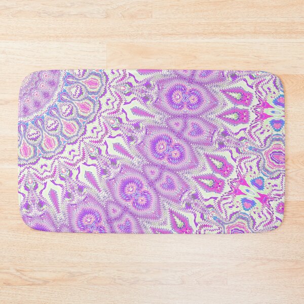 Item preview, The pink, lilac, white and blue repetitive mosaic kaleidoscopic pattern designed and sold by IraNiva.