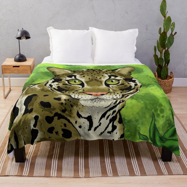 Clouded Leopard Throw Blanket