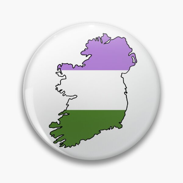 Item preview, Ireland Outline - Genderqueer Pride Flag designed and sold by uni-que-designs.