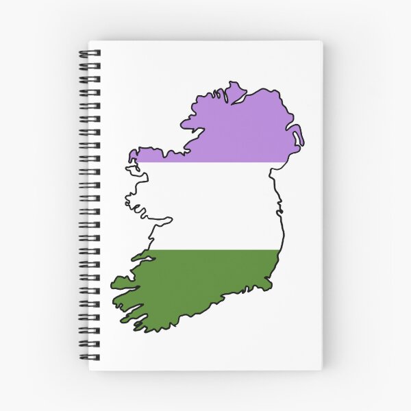 Item preview, Ireland Outline - Genderqueer Pride Flag designed and sold by uni-que-designs.