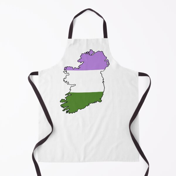 Item preview, Ireland Outline - Genderqueer Pride Flag designed and sold by uni-que-designs.