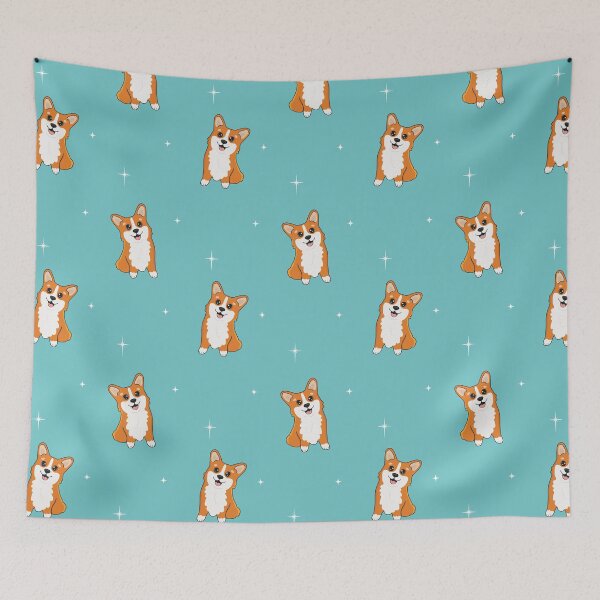 Item preview, Jolly corgis in green  designed and sold by pretty-os.