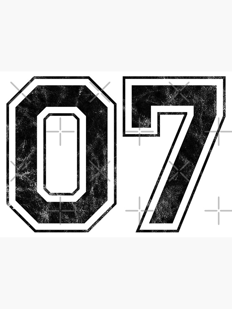 "Number 07" Poster for Sale by PaulSDesign Redbubble
